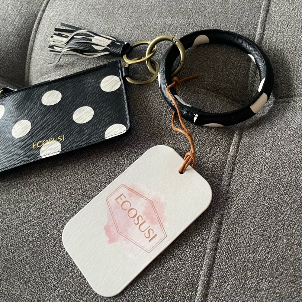 Polka dot keychain wallet - Picture 3 of 6